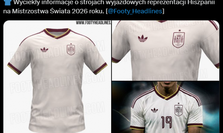 Tak ma wyglądać WYJAZDOWA KOSZULKA reprezentacji Hiszpanii na MŚ O.o